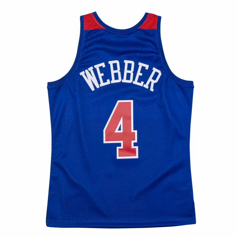 Chris Webber #4 Washington Bullets 1996-97 Mitchell & Ness Swingman NBA Jersey view 2