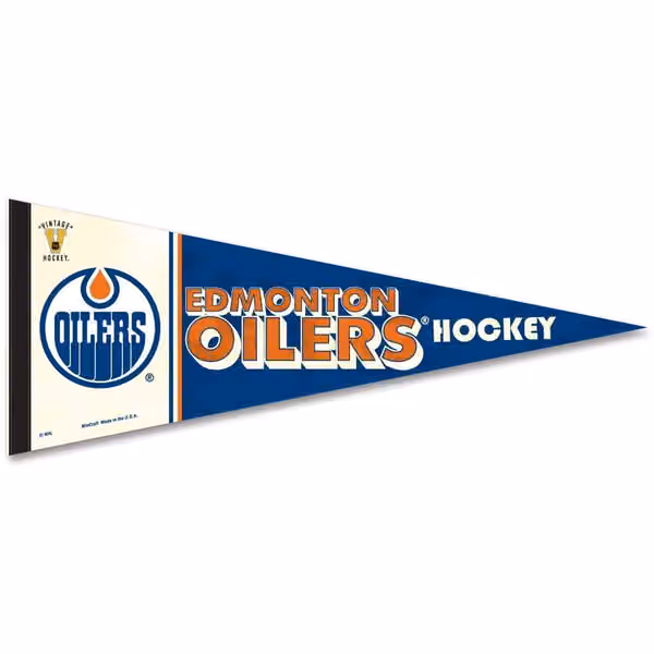 Edmonton Oilers Vintage Premium NHL Pennant view 1
