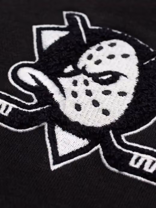Anaheim Ducks Letterman Hooded NHL Jacket Black view 3