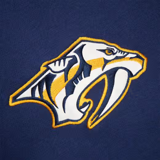 Nashville Predators Mitchell & Ness Heritage NHL Lace-Up Jersey Crew view 6