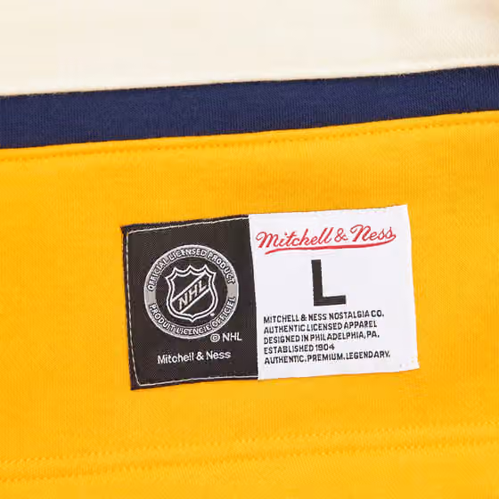 Nashville Predators Mitchell & Ness Heritage NHL Lace-Up Jersey Crew view 3