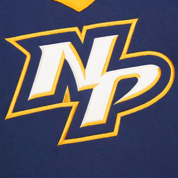 Nashville Predators Mitchell & Ness Heritage NHL Lace-Up Jersey Crew view 4