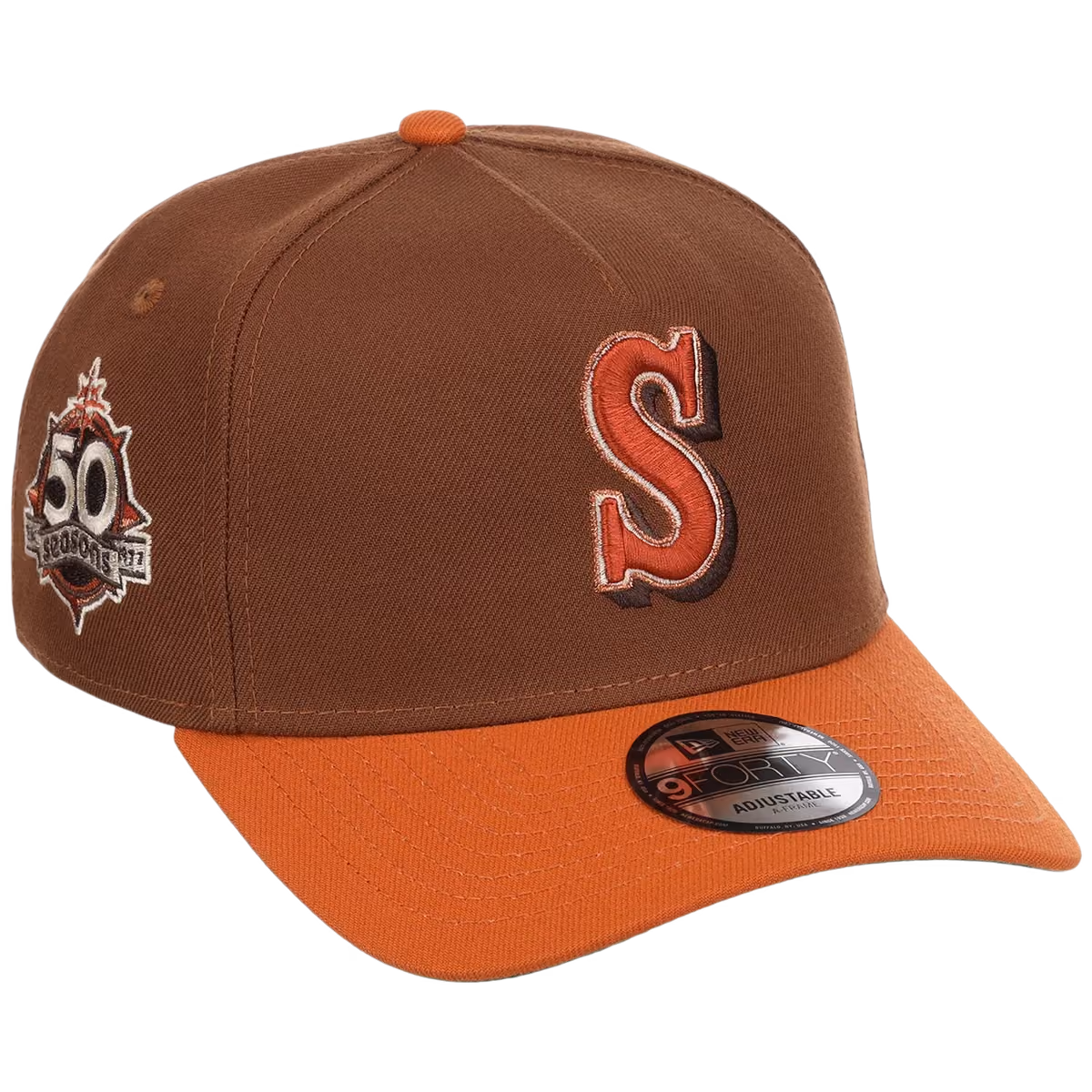 Seattle Mariners MLB Copper Harvest New Era 9FORTY A-Frame front view