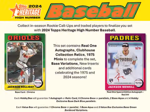 2024 Topps Heritage High Number Baseball MLB Hobby Box view 3