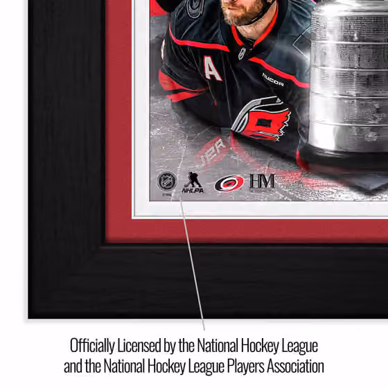 Carolina Hurricanes 2026 Stanley Cup Champions Banner Bronze Coins Framed Photo view 3