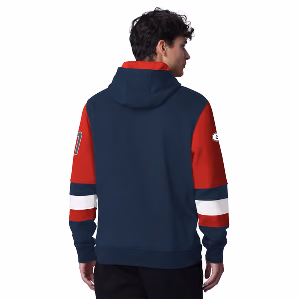 Gonzaga Bulldogs Starter End Zone NCAA Hoodie Navy view 2