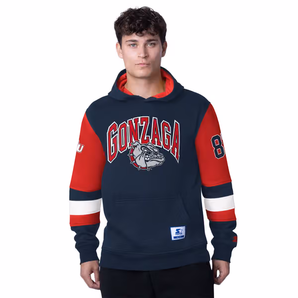 Gonzaga Bulldogs Starter End Zone NCAA Hoodie Navy view 1