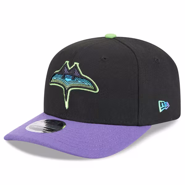 Tampa Bay Rays Official MLB City Connect Stretch-Snap 9SEVENTY Snapback Cap Black/Purple product photo