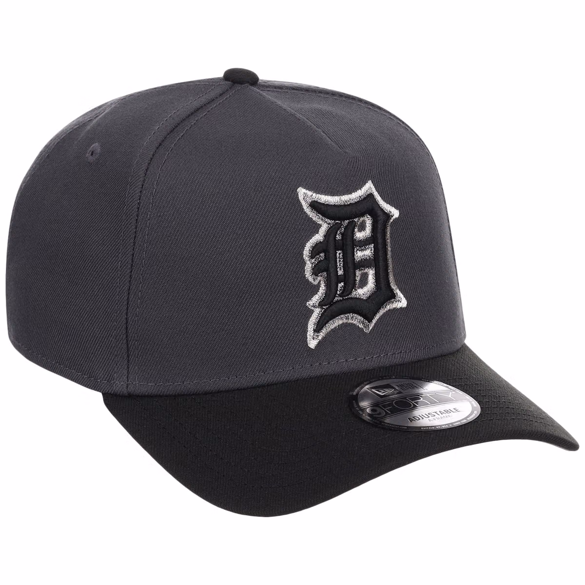 Detroit Tigers MLB Graphite x Black FASHION CORE New Era 9FORTY A-Frame front view