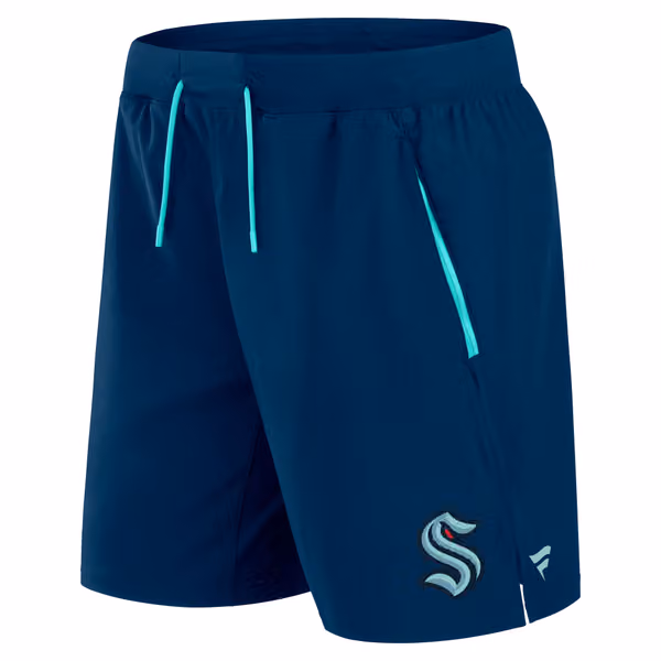 Seattle Kraken 2024/25 Authentic Pro Locker Room NHL Shorts Navy view 2