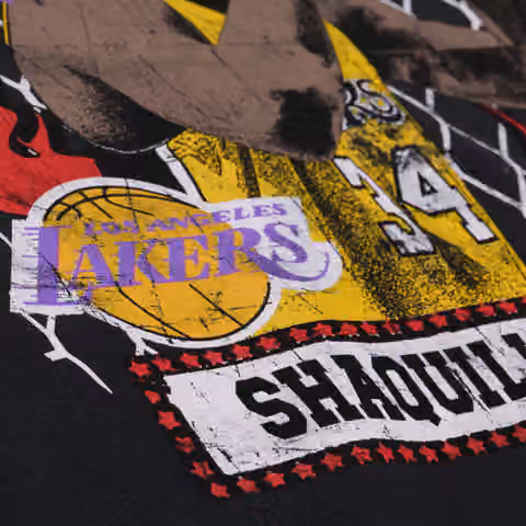 Shaquille O'Neal Los Angeles Lakers Best In Class Muscle Tank Top Black view 4