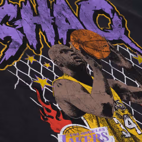 Shaquille O'Neal Los Angeles Lakers Best In Class Muscle Tank Top Black view 3