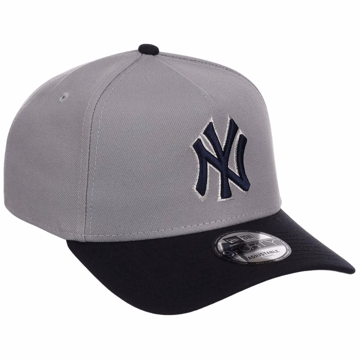 New York Yankees MLB Gray OTC FASHION CORE New Era 9FORTY A-Frame front view