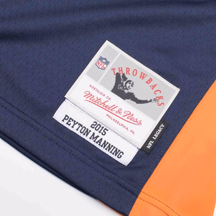 Peyton Manning #18 Denver Broncos Mitchell & Ness Throwback NFL Jersey Navy view 3