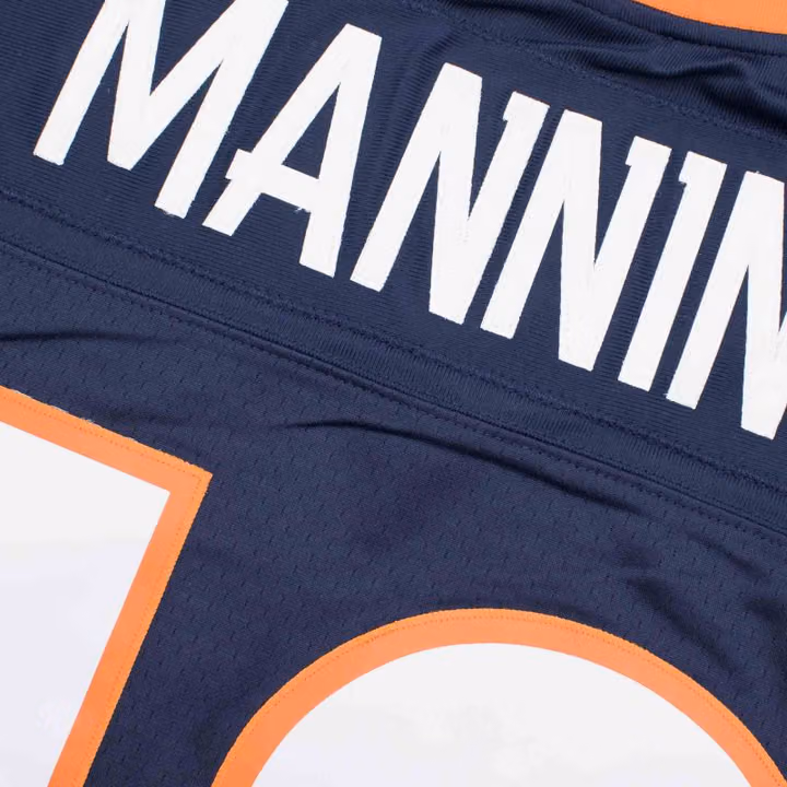 Peyton Manning #18 Denver Broncos Mitchell & Ness Throwback NFL Jersey Navy view 5