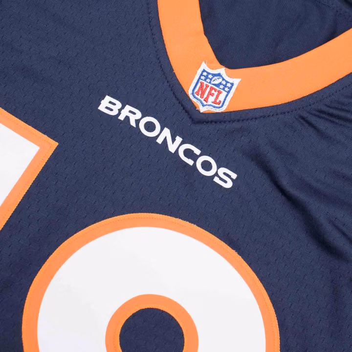 Peyton Manning #18 Denver Broncos Mitchell & Ness Throwback NFL Jersey Navy view 4