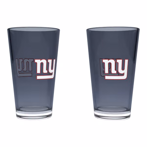 New York Giants Team Color NFL Pint Glass Set (2-Piece) view 1