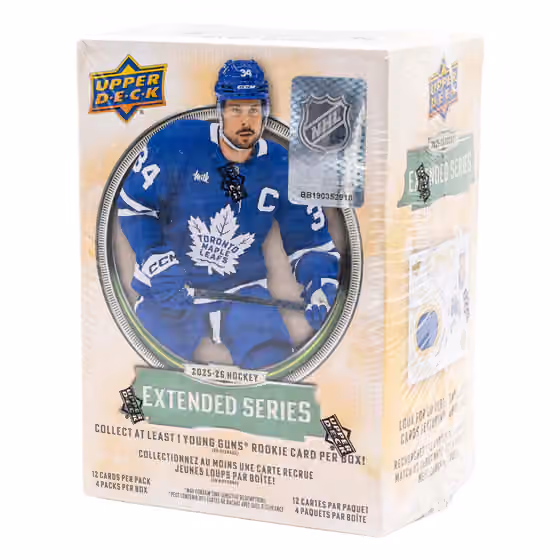 2025/26 Upper Deck Extended Series Hockey NHL Blaster Box view 1