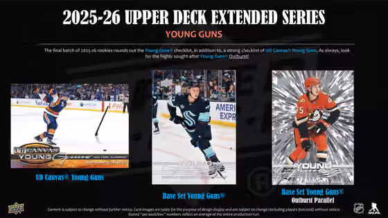 2025/26 Upper Deck Extended Series Hockey NHL Blaster Box view 4