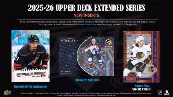 2025/26 Upper Deck Extended Series Hockey NHL Blaster Box view 6