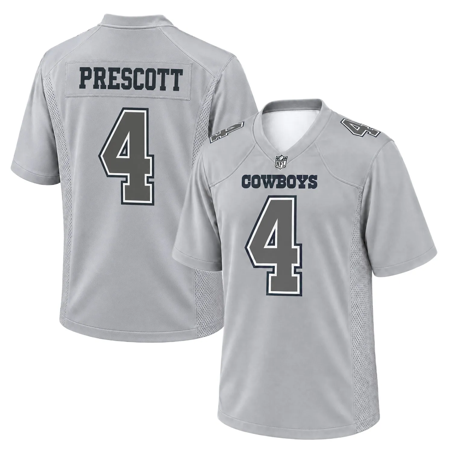 Dak Prescott Cowboys Grey Jersey Dynamic NFL Game day