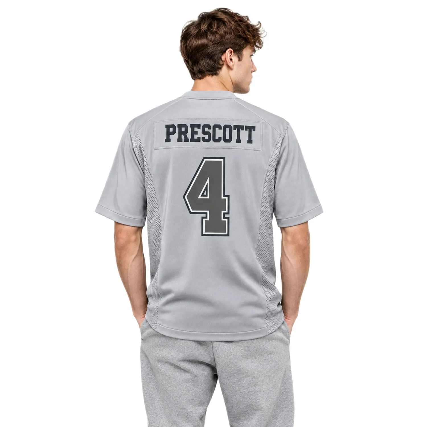Dak Prescott Cowboys Grey Jersey Dynamic NFL Game day