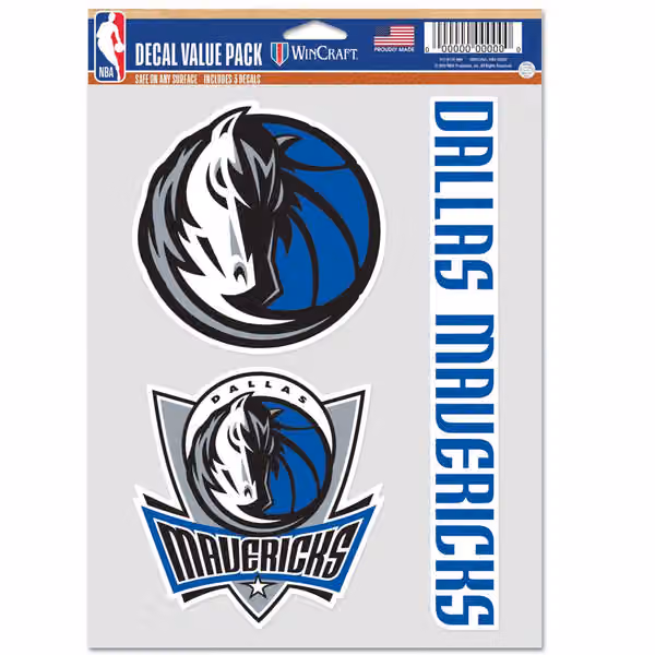 Dallas Mavericks Multi-Use NBA Decals Set (3 Pcs.) view 1