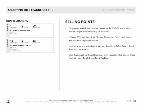 2022/23 Panini Select Premier League Soccer Mega Box view 4
