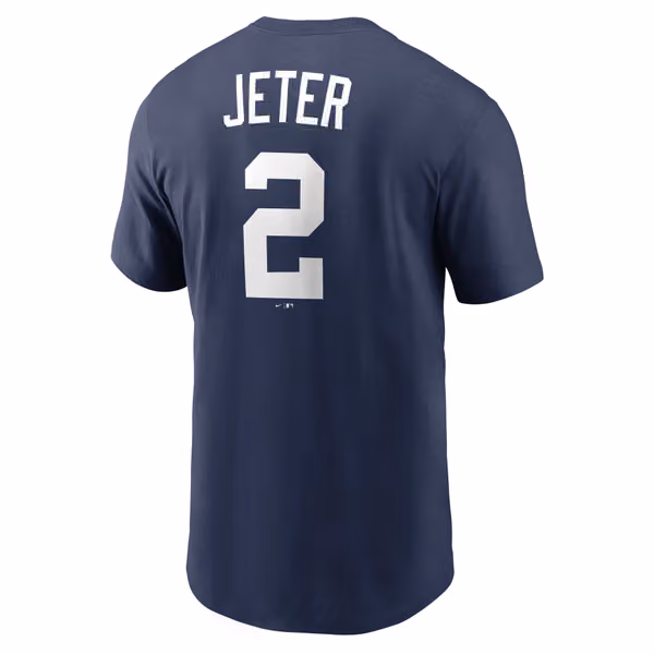 Derek Jeter #2 New York Yankees Cooperstown MLB T-Shirt Navy view 3