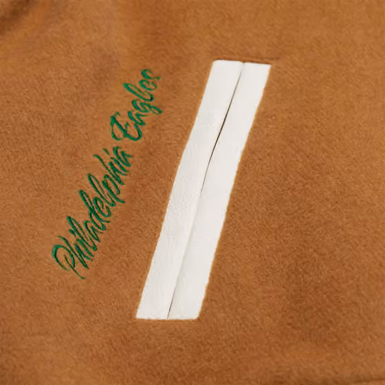 Philadelphia Eagles Dusted Varsity NFL Jacket Brown/Cream view 5