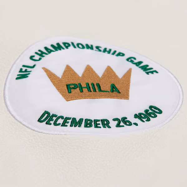 Philadelphia Eagles Dusted Varsity NFL Jacket Brown/Cream view 6
