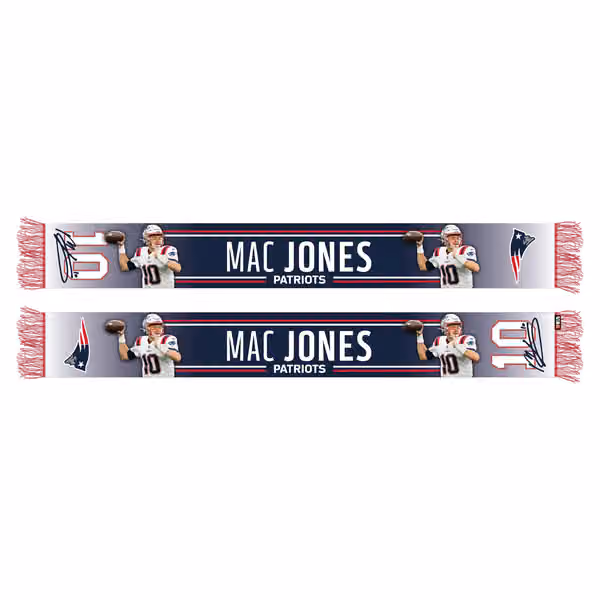 Mac Jones New England Patriots HD NFL Scarf view 1