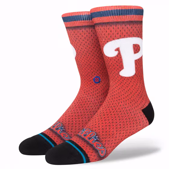 Philadelphia Phillies MLB Batting Practice Stance Crew Socks view 1