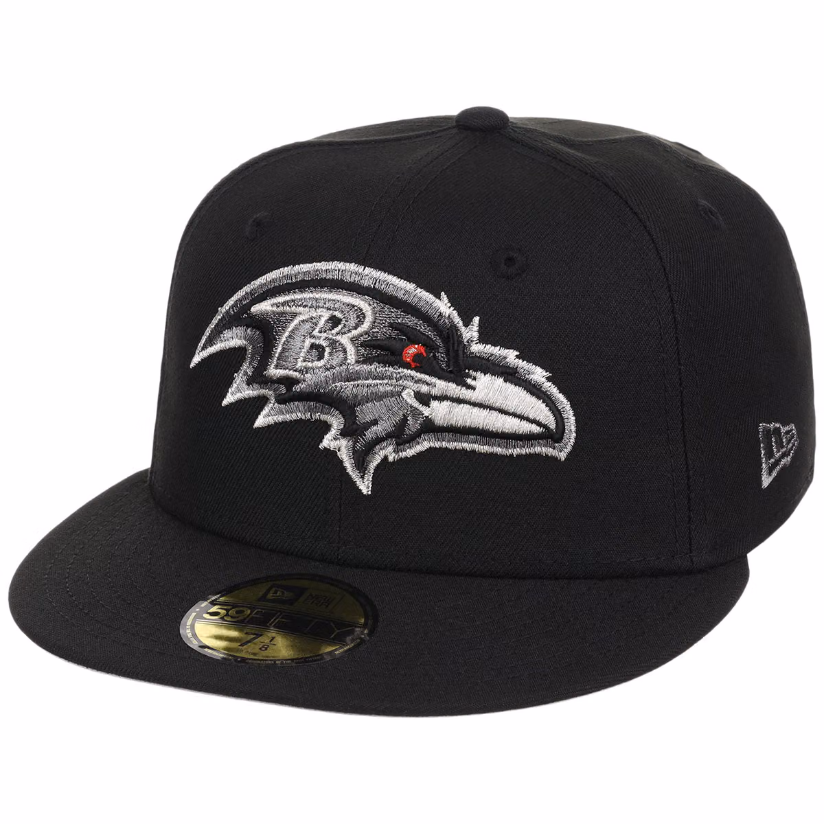 Baltimore Ravens NFL Liquid Titanium New Era 59FIFTY detail view