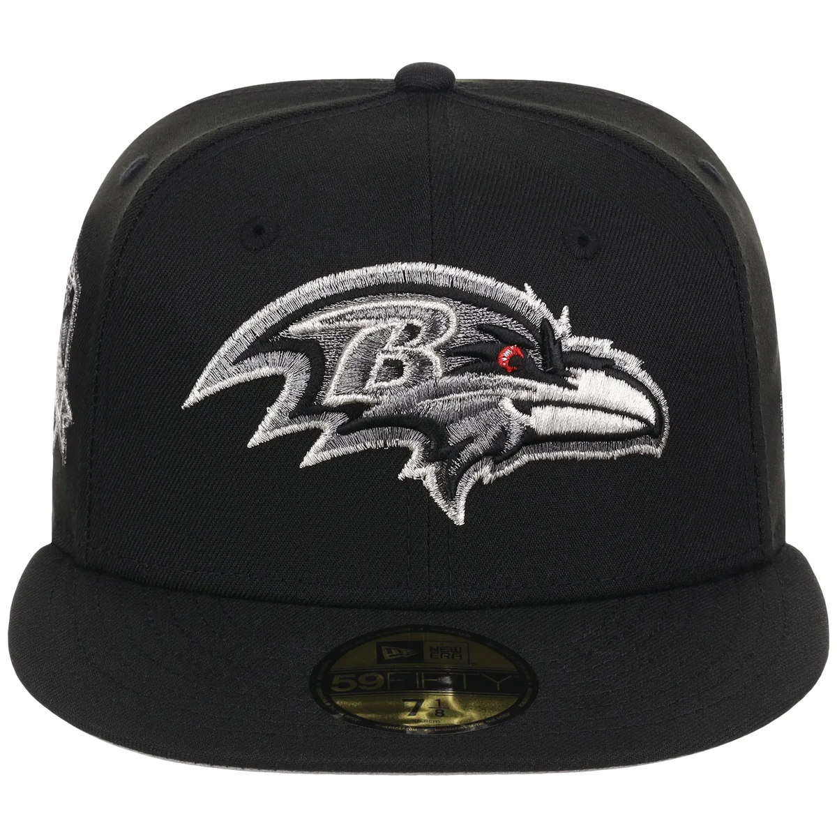 Baltimore Ravens NFL Liquid Titanium New Era 59FIFTY detail view