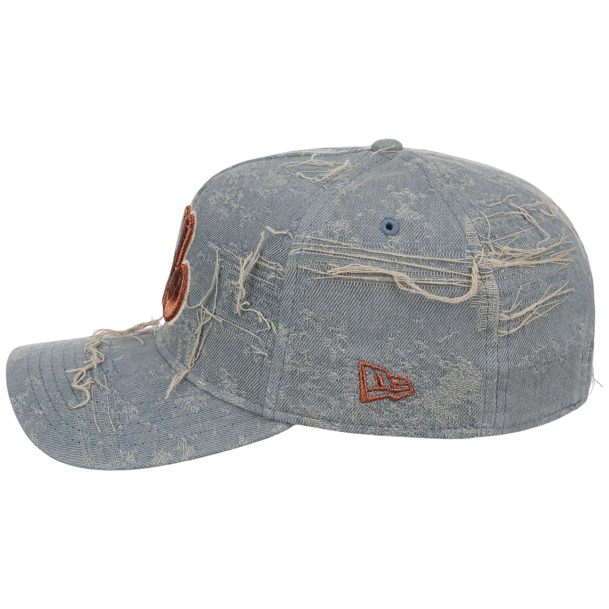 Montreal Expos MLB Oxidized Denim New Era 9FORTY A-Frame detail view