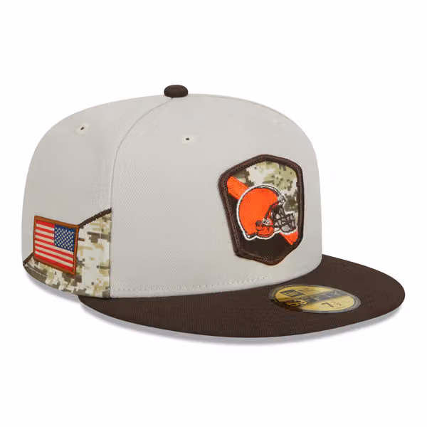 Cleveland Browns 2023 NFL Salute to Service New Era 59FIFTY Fitted Cap product photo