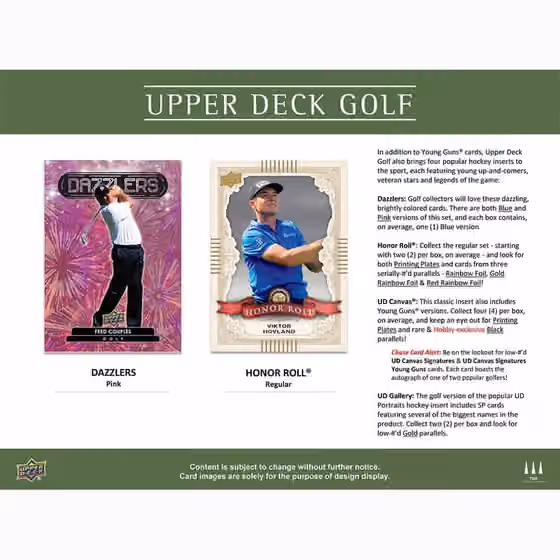 2024 Upper Deck Golf Hobby Box view 3