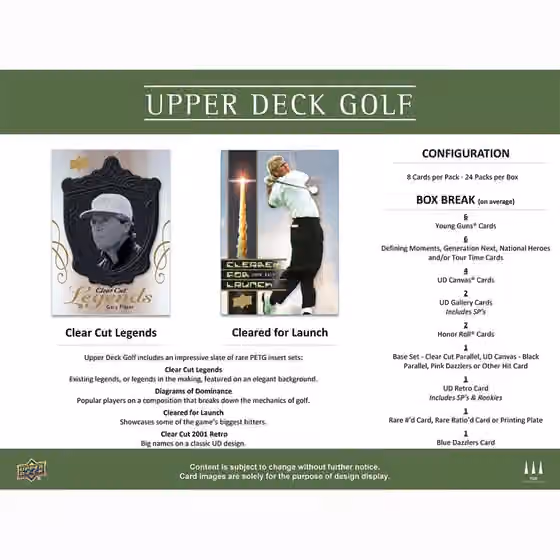 2024 Upper Deck Golf Hobby Box view 5