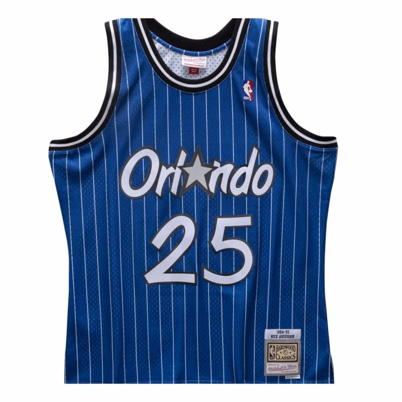 Nick Anderson #25 Orlando Magic 1994-95 Mitchell & Ness Swingman NBA Jersey Blue view 1