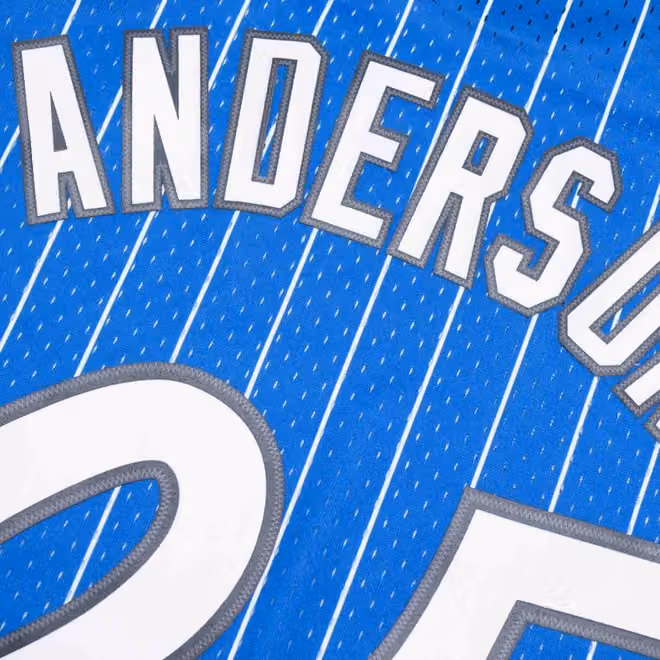 Nick Anderson #25 Orlando Magic 1994-95 Mitchell & Ness Swingman NBA Jersey Blue view 4