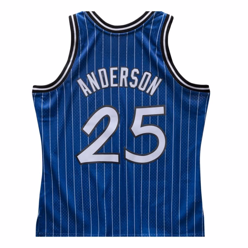 Nick Anderson #25 Orlando Magic 1994-95 Mitchell & Ness Swingman NBA Jersey Blue view 2