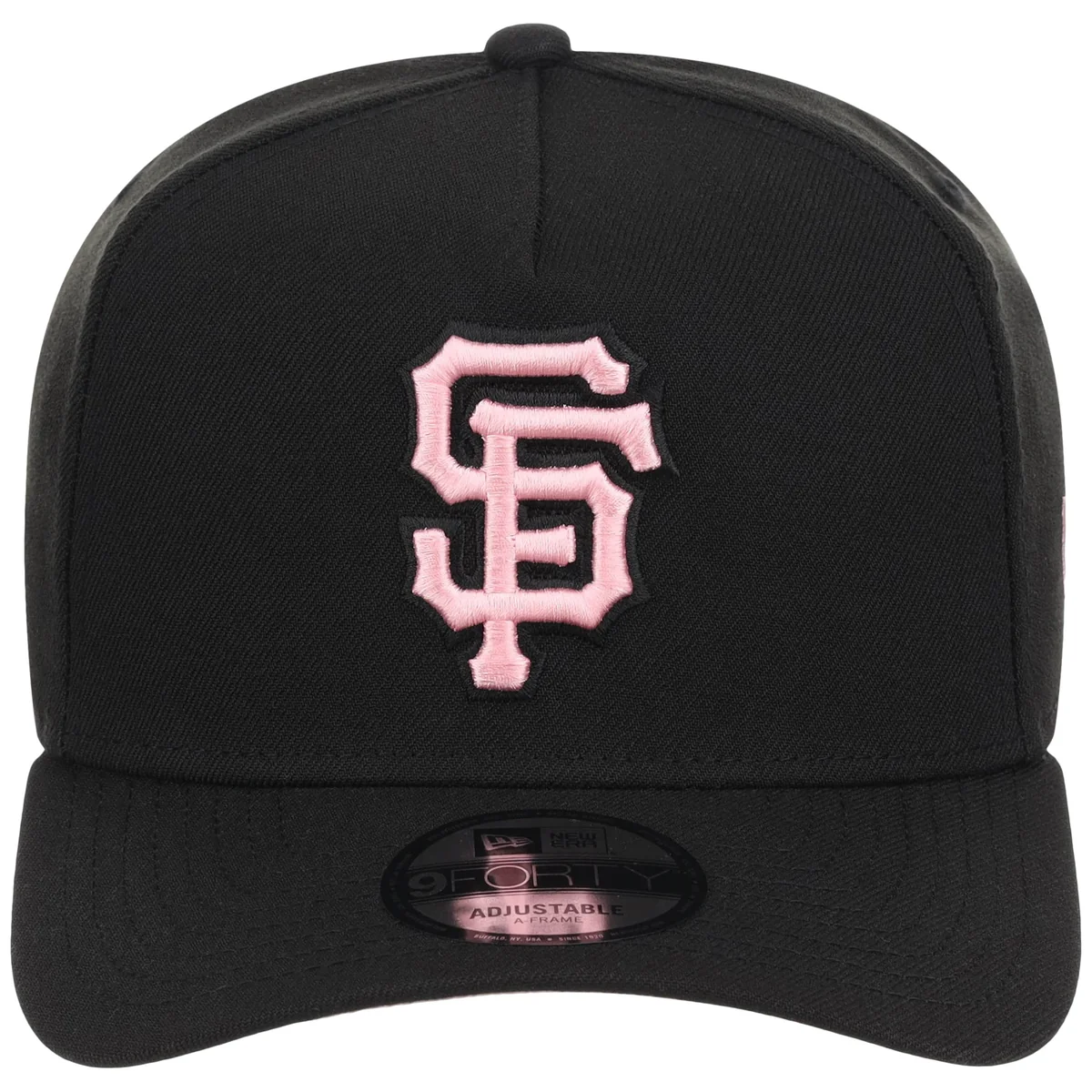 San Francisco Giants MLB Black x Pink FASHION CORE New Era 9FORTY A-Frame detail view