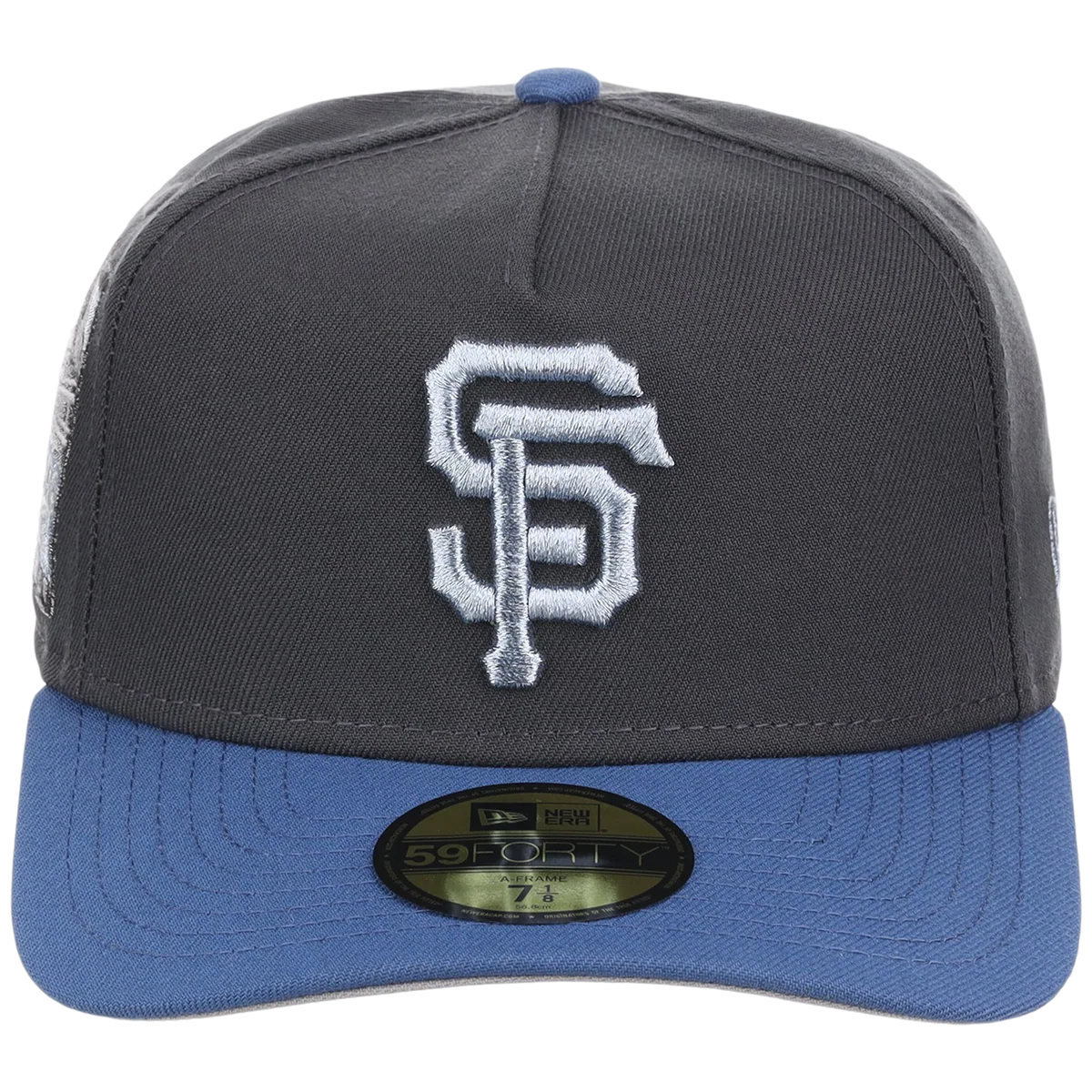 San Francisco Giants MLB Indigo Steel New Era 59FORTY detail view