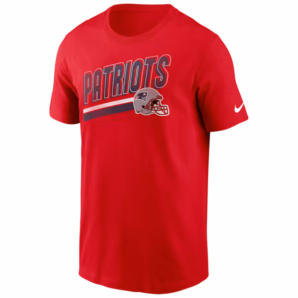 New England Patriots Blitz Nike Essential NFL T-Shirt Red view 1