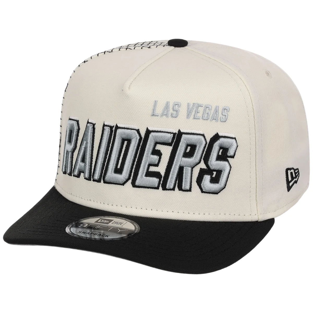 Las Vegas Raiders NFL Gridlock New Era 9FIFTY A-Frame detail view