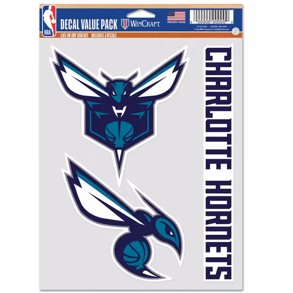 Charlotte Hornets Multi-Use NBA Decals Set (3 Pcs.) view 1