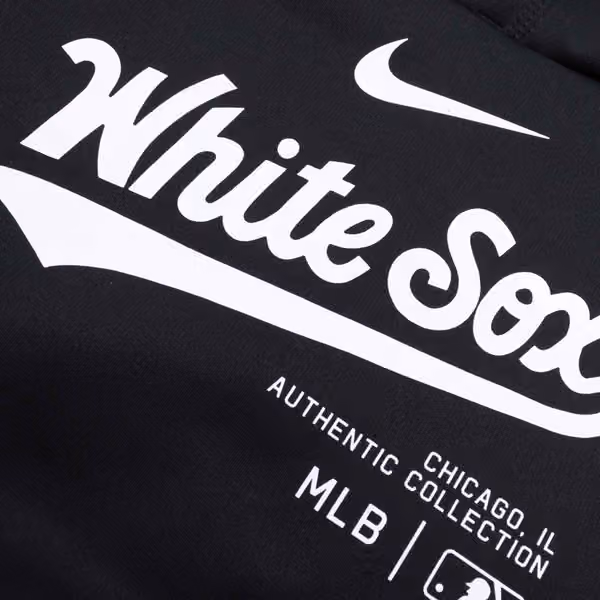 Chicago White Sox 2024 MLB Authentic Practice Nike Therma Hoodie Black view 3