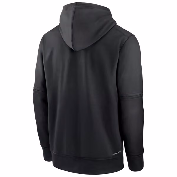Chicago White Sox 2024 MLB Authentic Practice Nike Therma Hoodie Black view 2