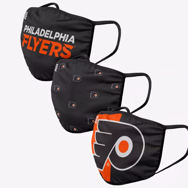 Philadelphia Flyers Face Covering NHL Face Mask (3-Pack) view 1